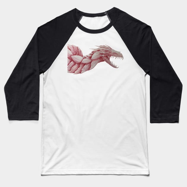 Red dragon Baseball T-Shirt by Fallcrown